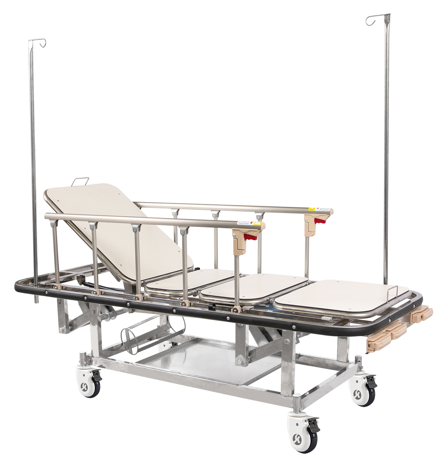 SKB038-2 Stainless steel patient trolley